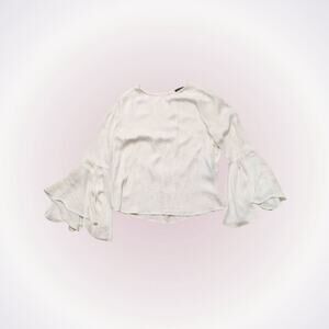 Who What Where white bell sleeve top | Sz S